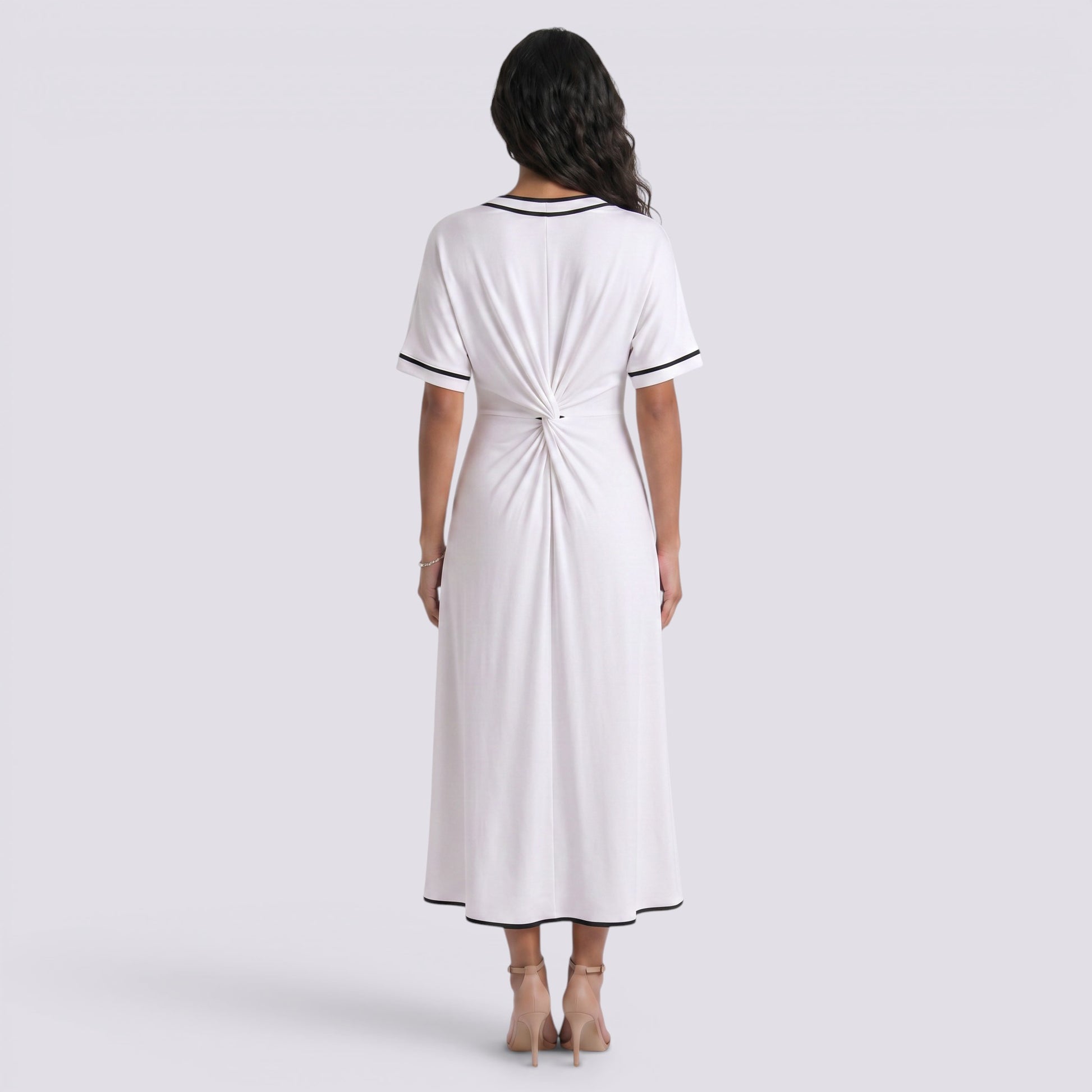 Vestido Largo Mujer Cruzado Estampado Elegante