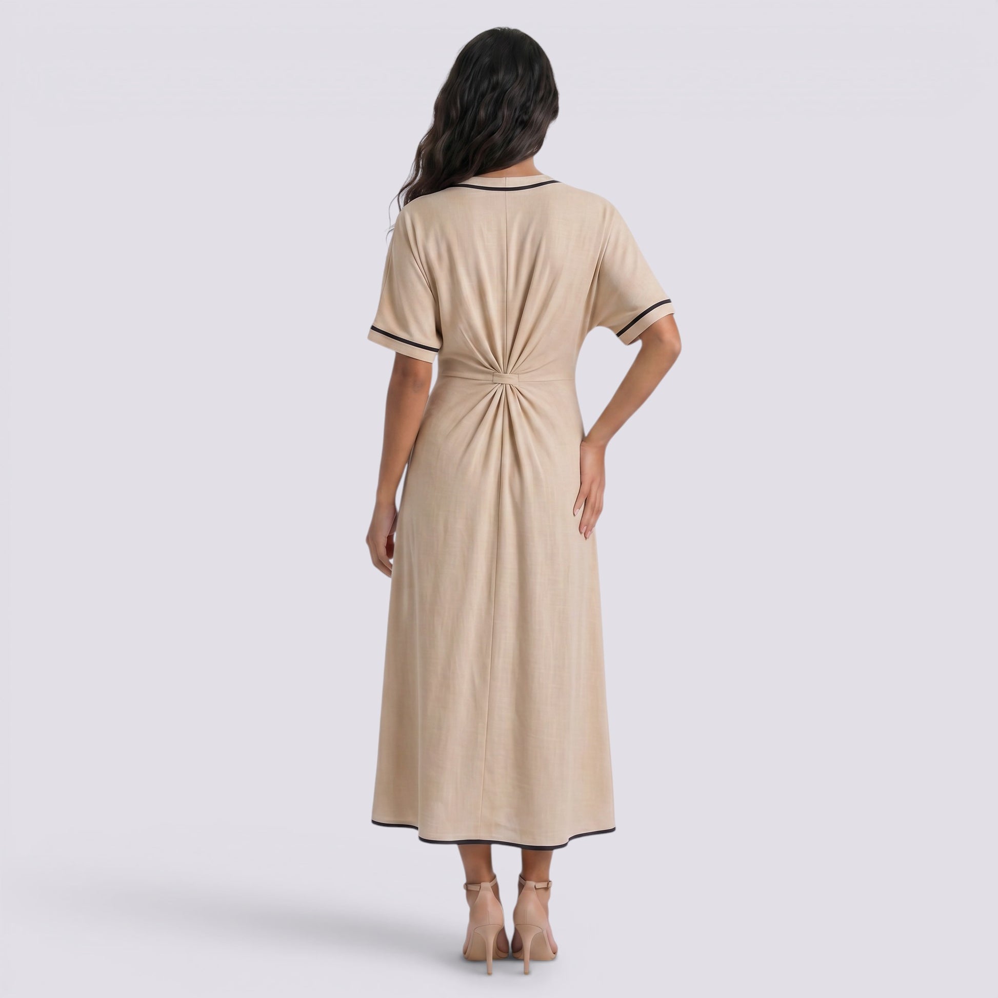 Vestido Largo Mujer Cruzado Estampado Elegante