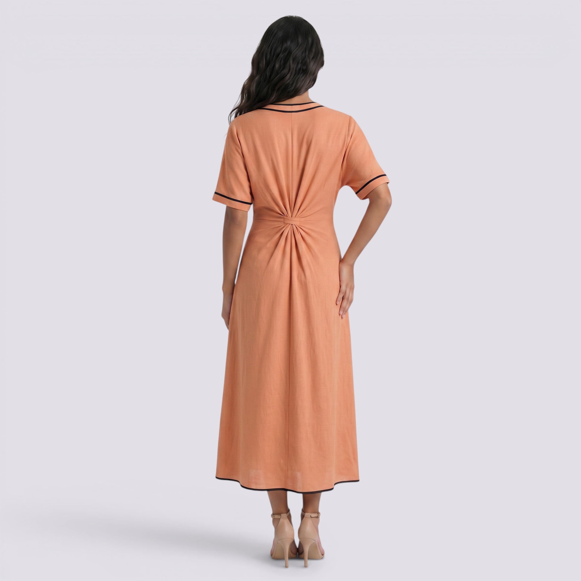 Vestido Largo Mujer Cruzado Estampado Elegante