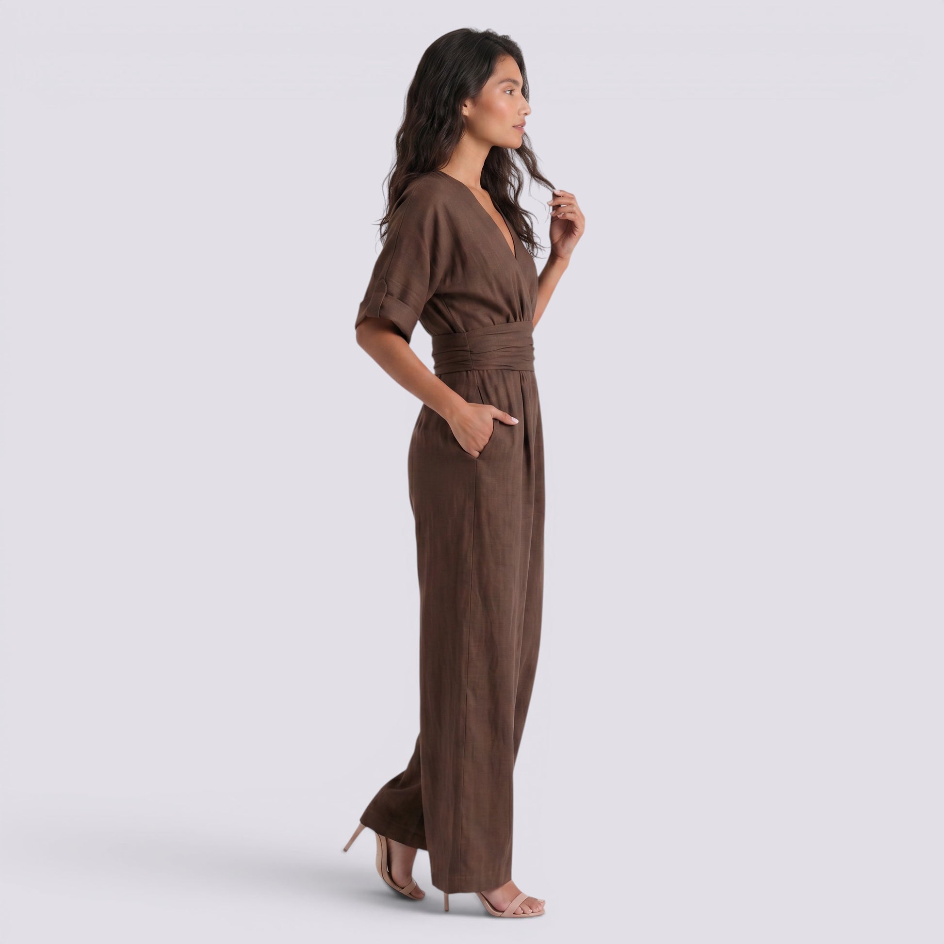 Mono Largo Mujer Escote Cruzado