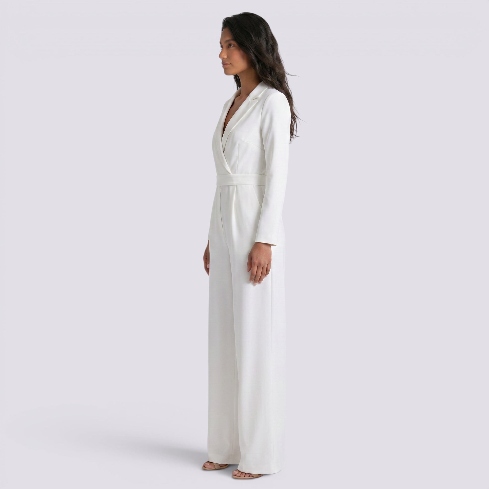 Mono Largo Mujer Elegante Entallado Liso