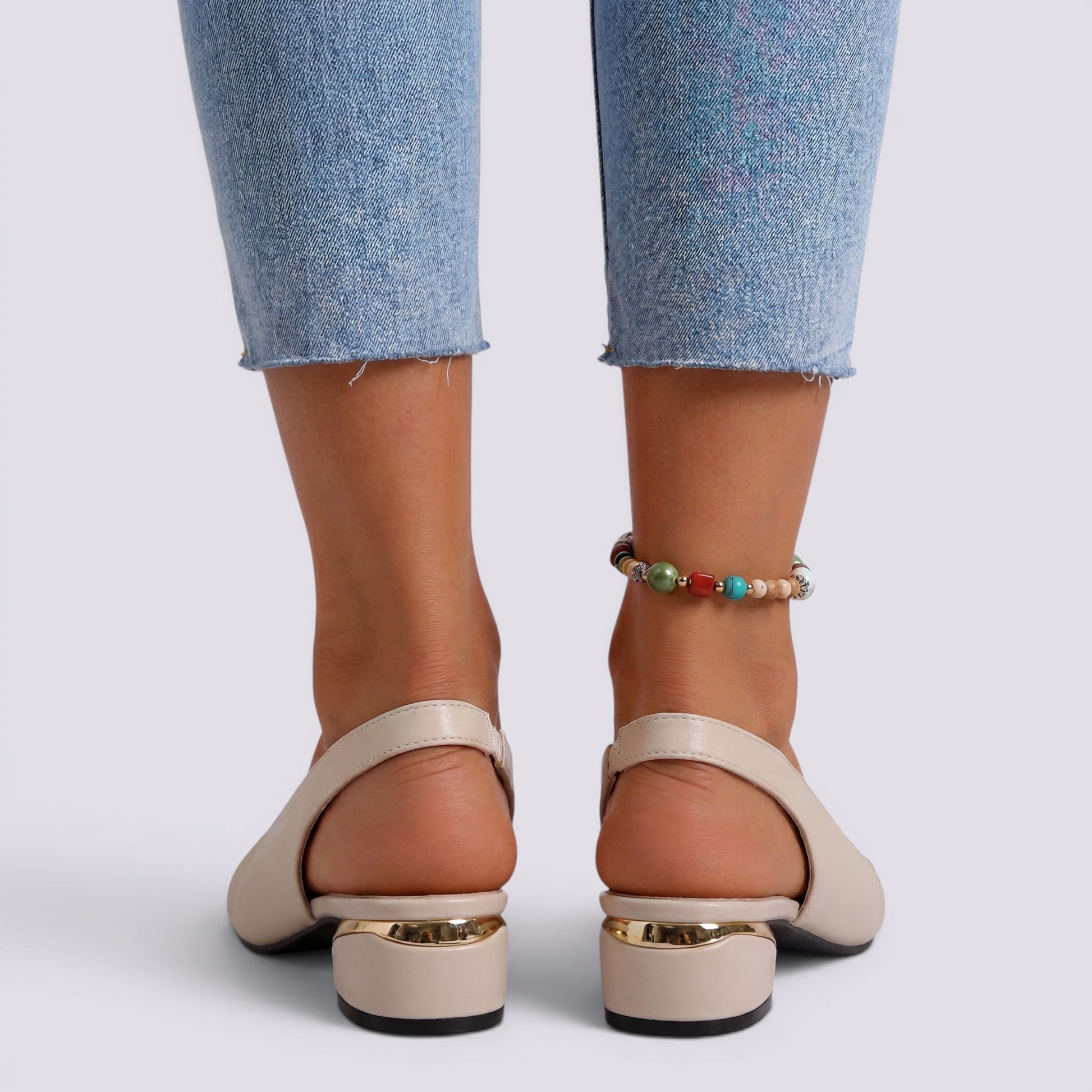 Sandalias Tacón Medio Mujer