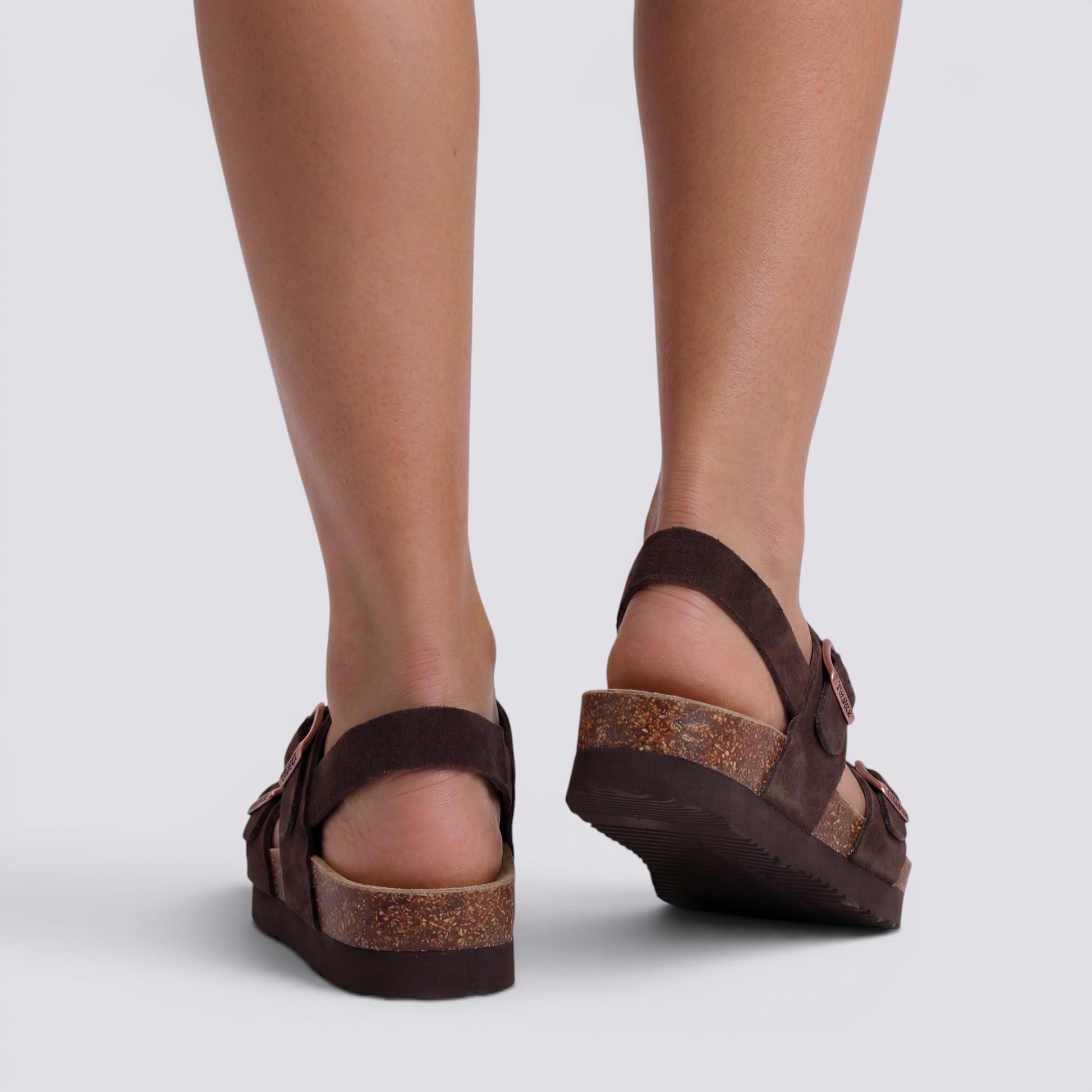 Sandalias Mujer De Gamuza Confort