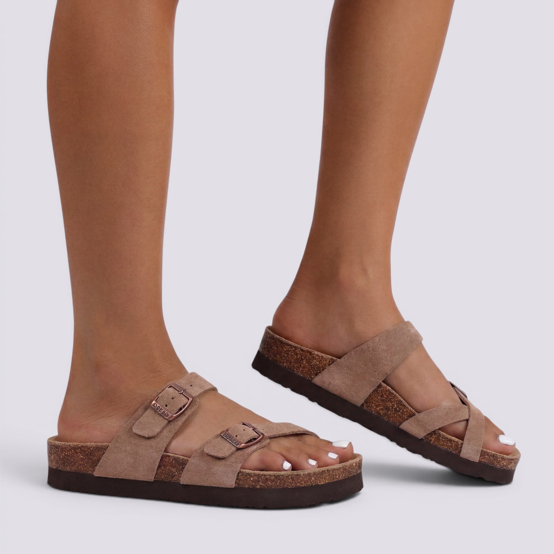 Sandalias Mujer De Gamuza Confort