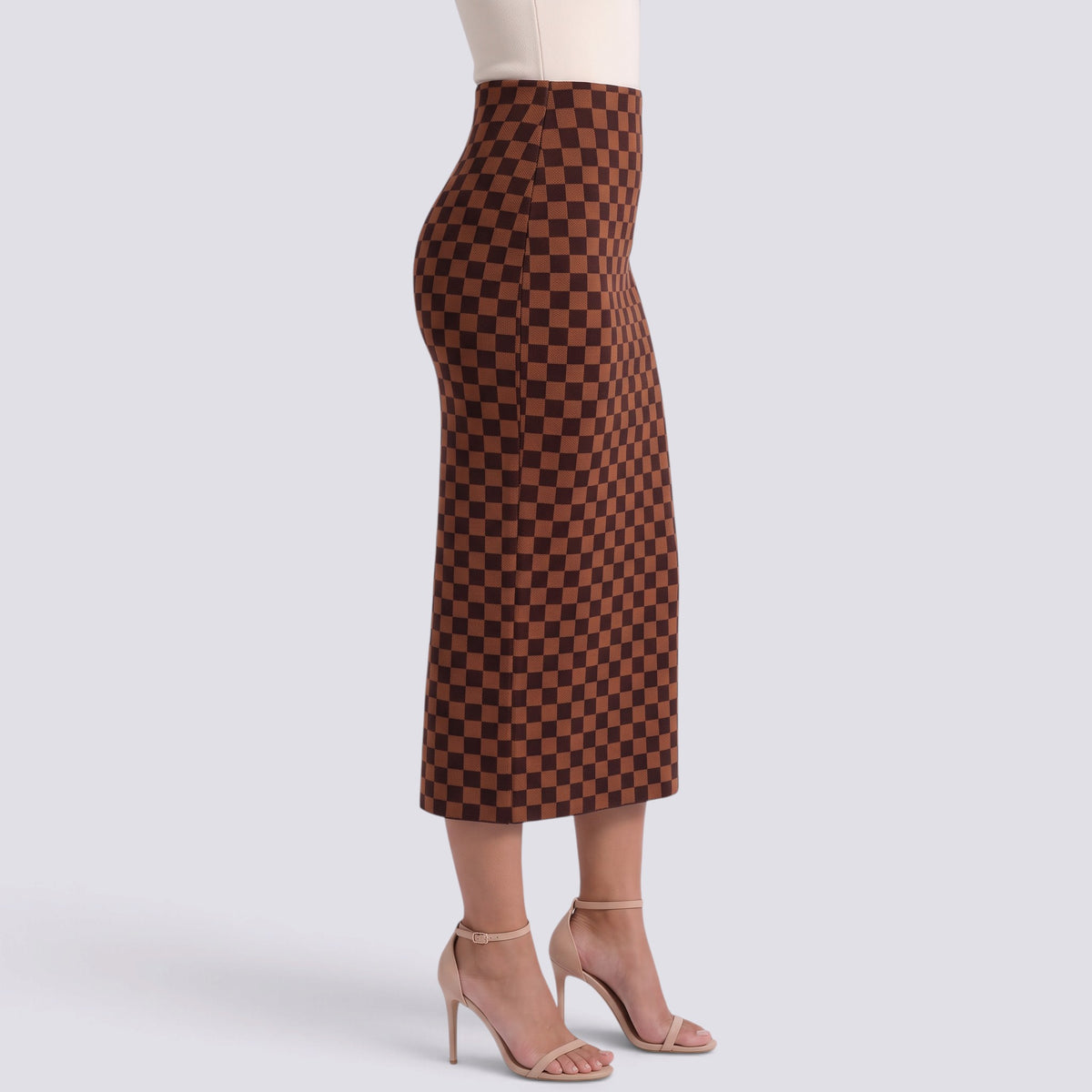 Falda Midi Mujer de Cuadros
