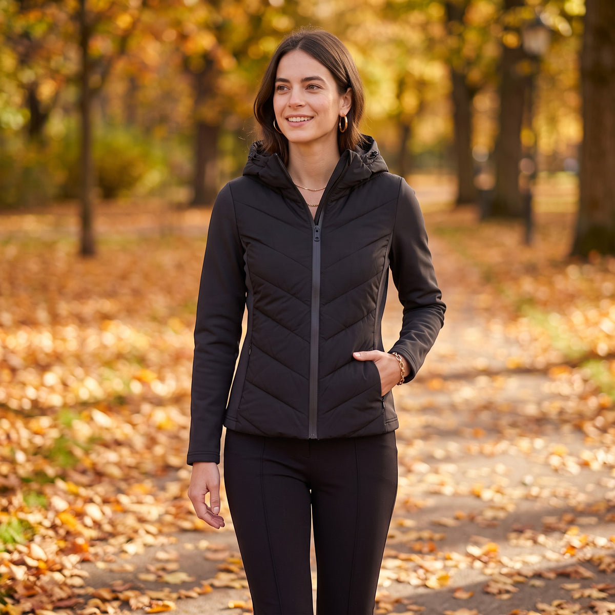 Chaqueta Mujer Acolchada con Capucha