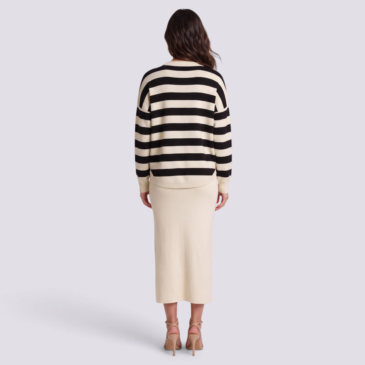 Conjunto de Punto Mujer con Falda Midi