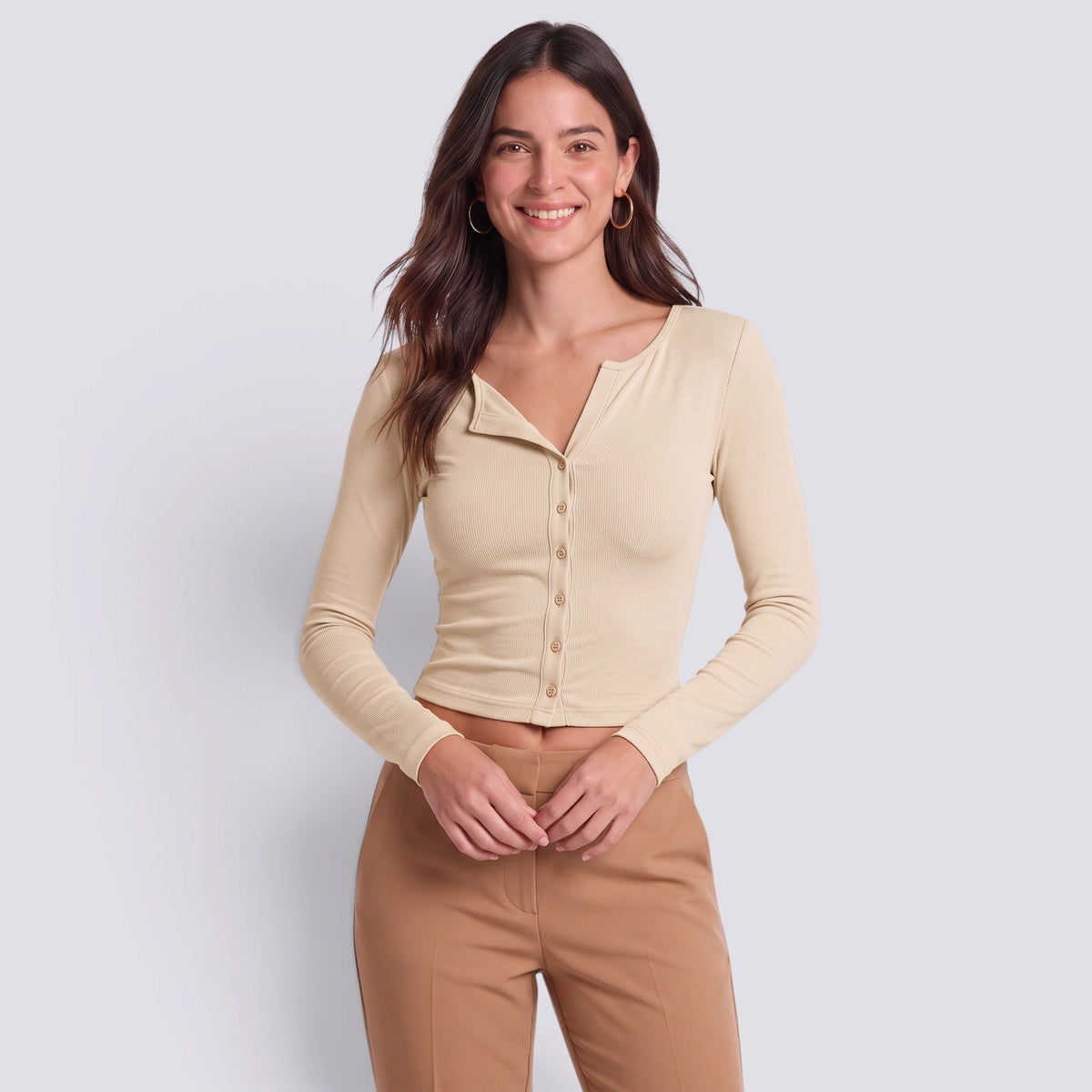 Camiseta Manga Larga Mujer Ajustada