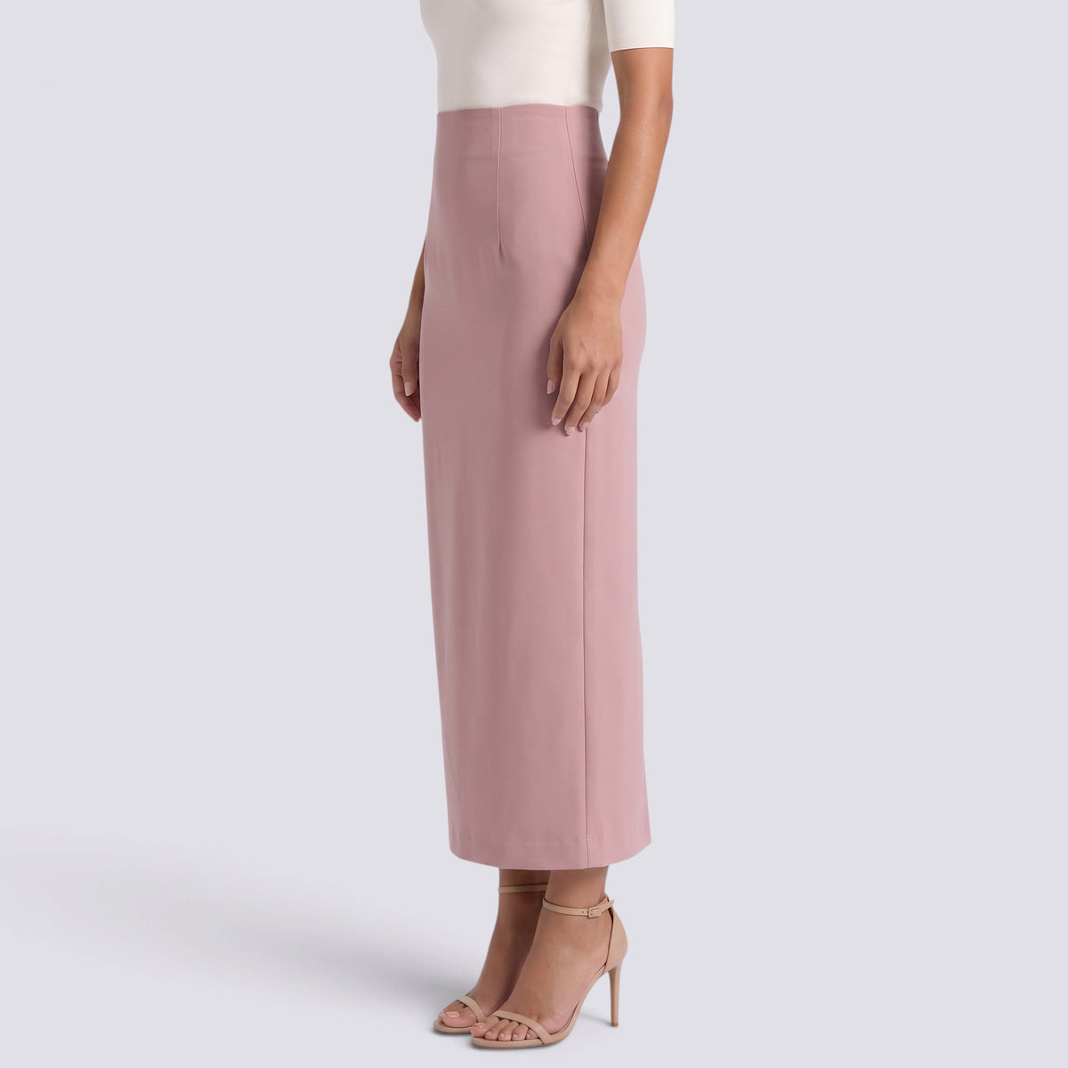 Falda Midi Mujer Cintura Alta Ajustada