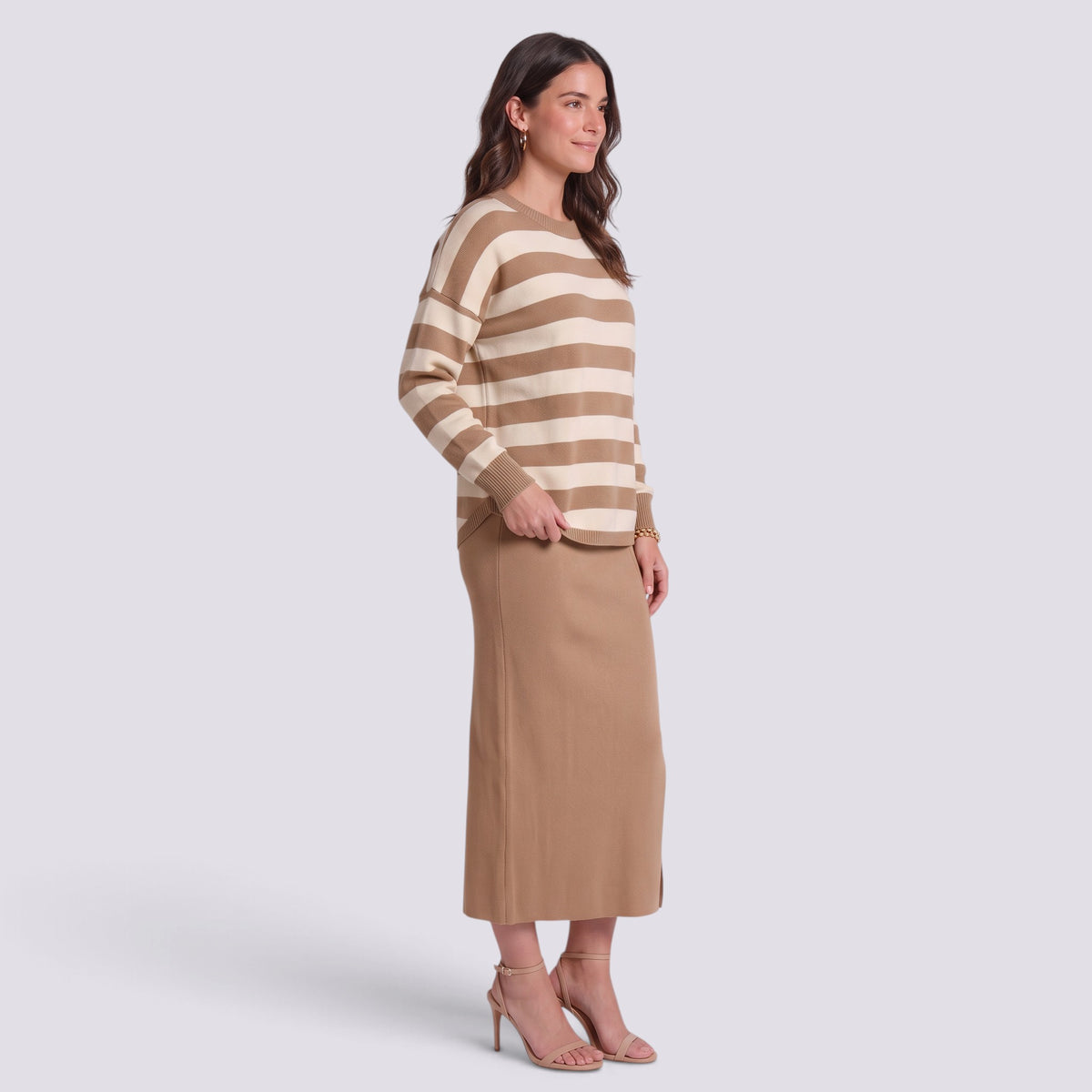 Conjunto de Punto Mujer con Falda Midi