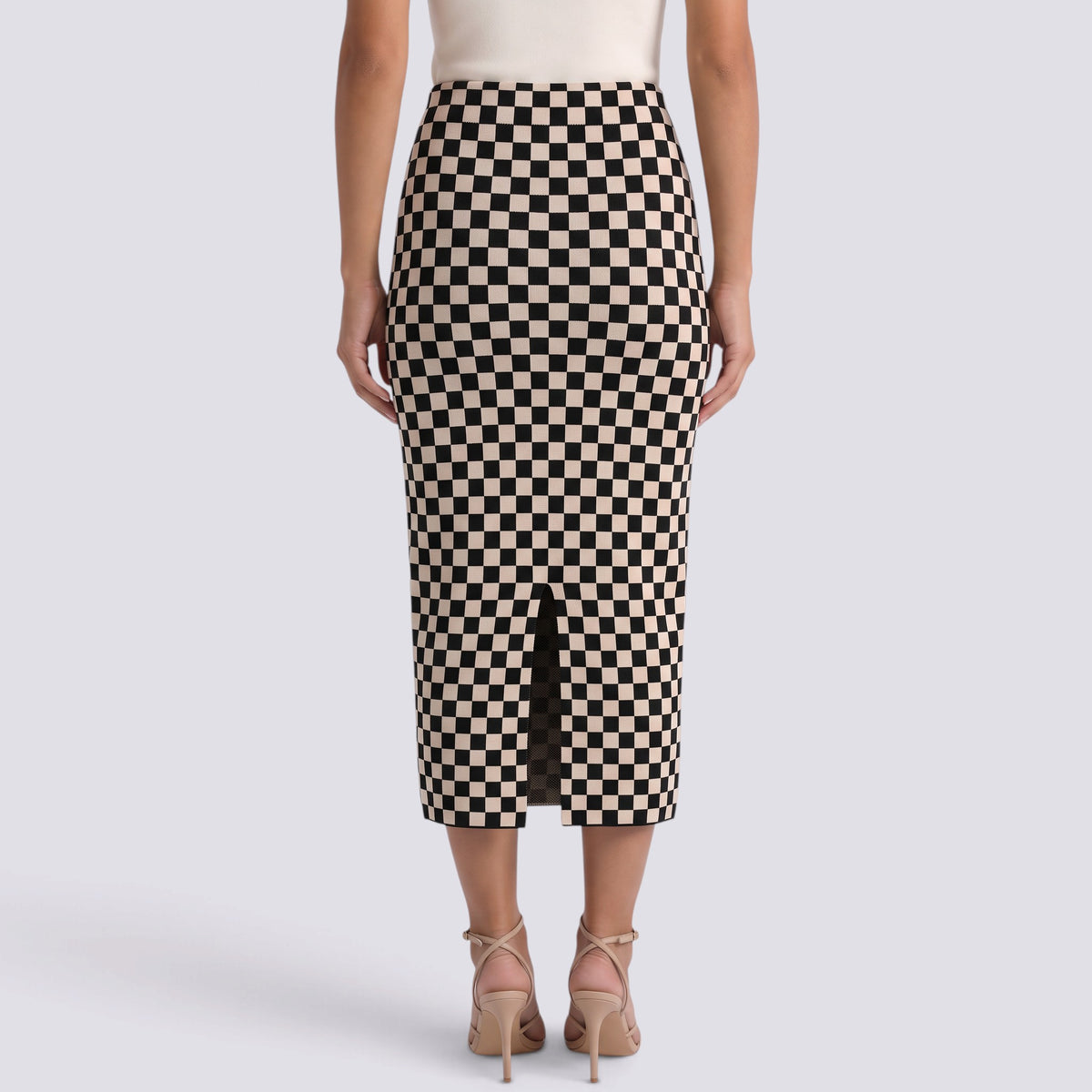Falda Midi Mujer de Cuadros