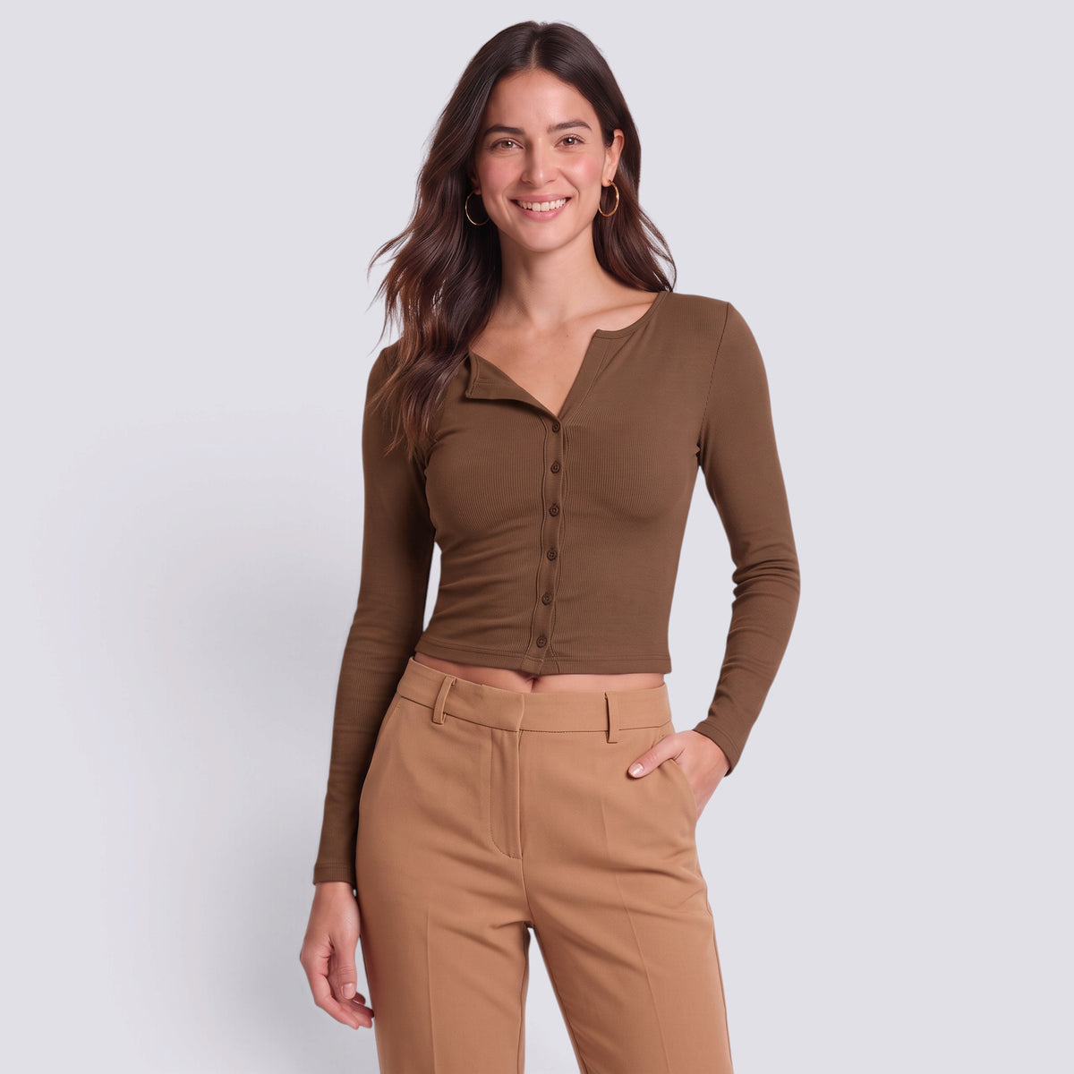 Camiseta Manga Larga Mujer Ajustada