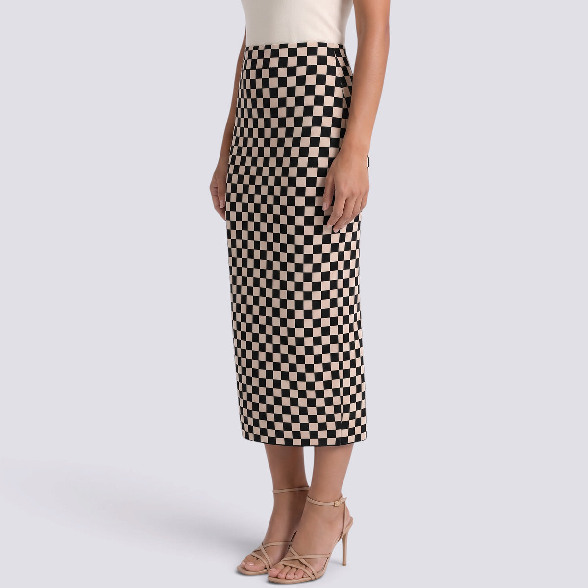 Falda Midi Mujer de Cuadros