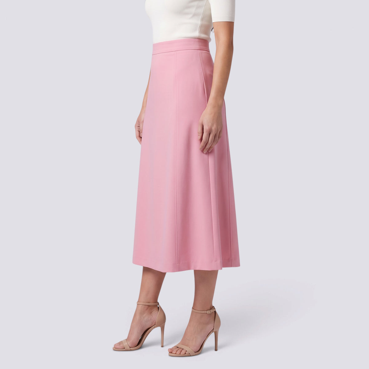 Falda Midi Mujer Recta Drapeada