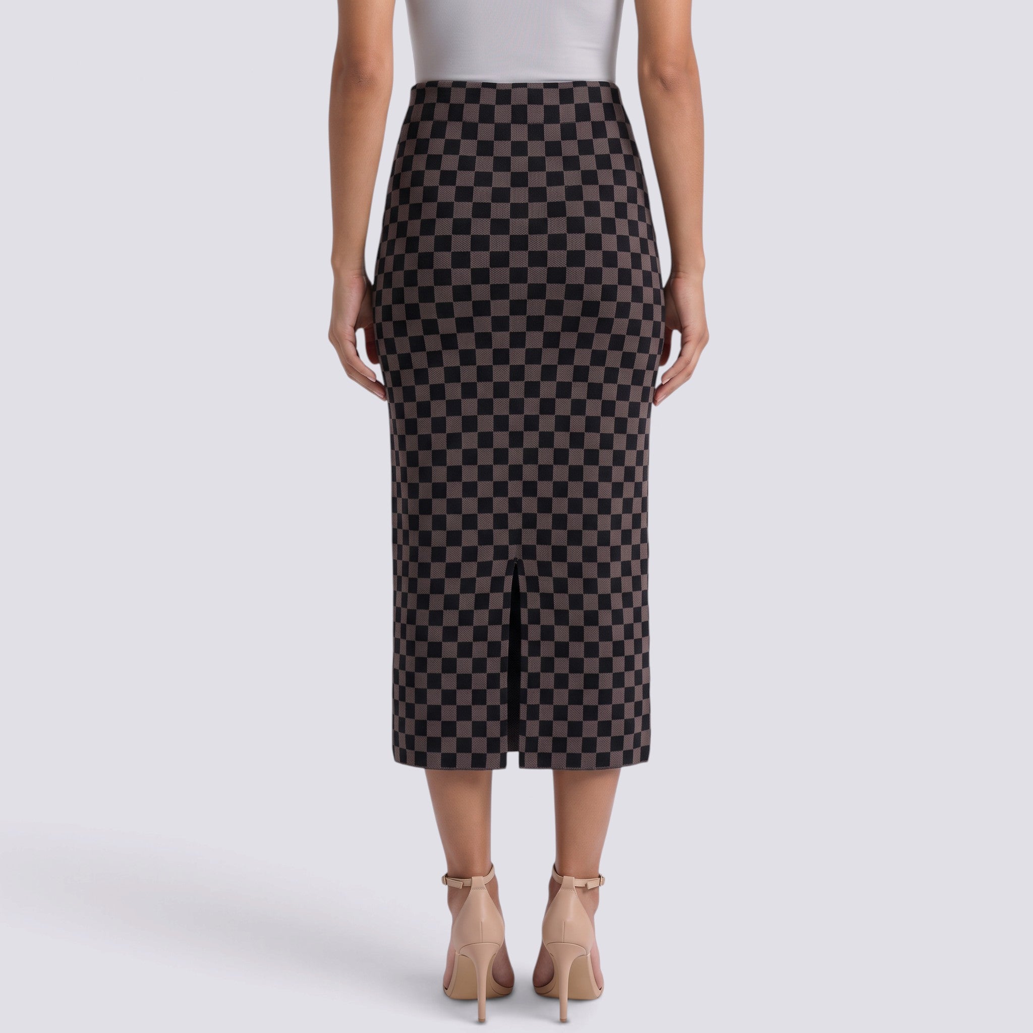 Falda Midi Mujer de Cuadros