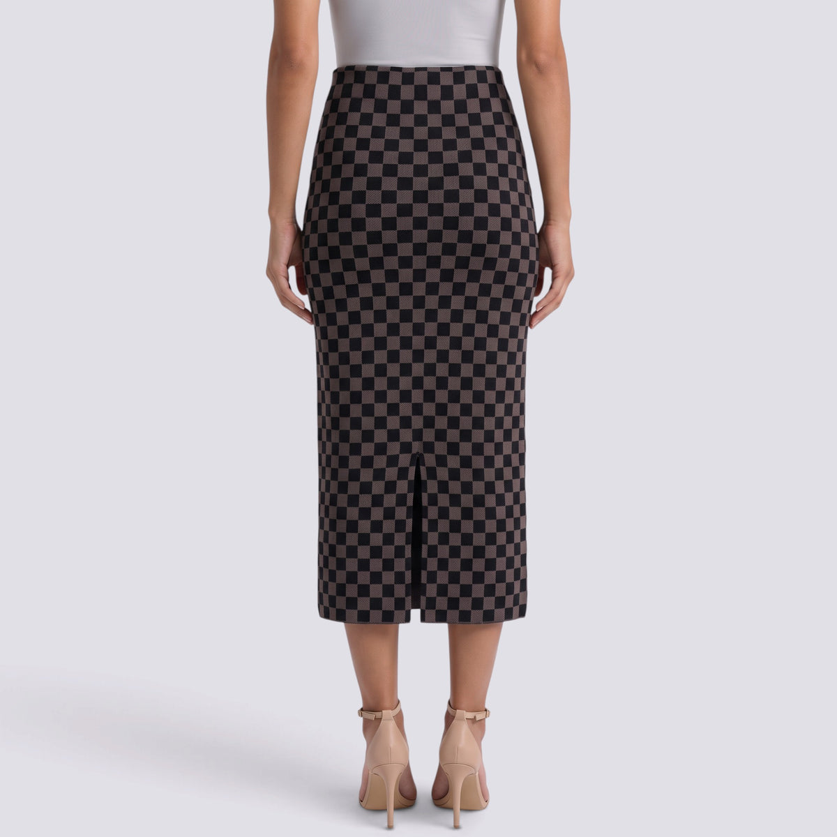Falda Midi Mujer de Cuadros