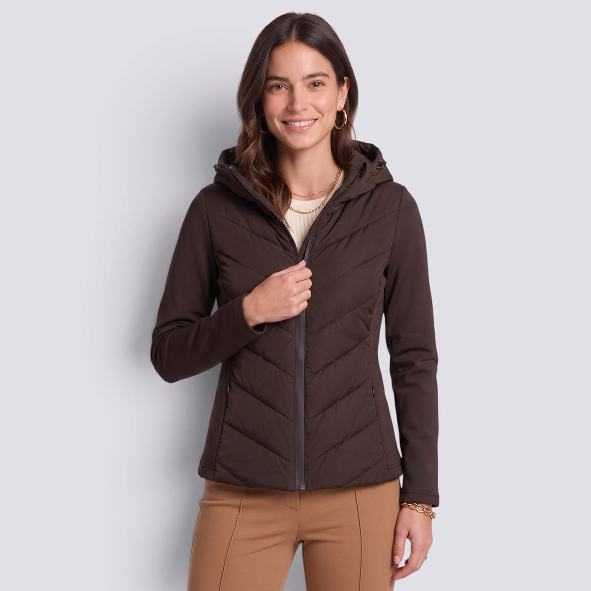 Chaqueta Mujer Acolchada con Capucha