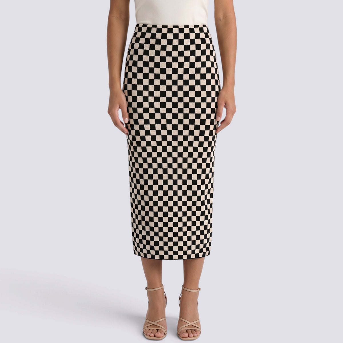 Falda Midi Mujer de Cuadros