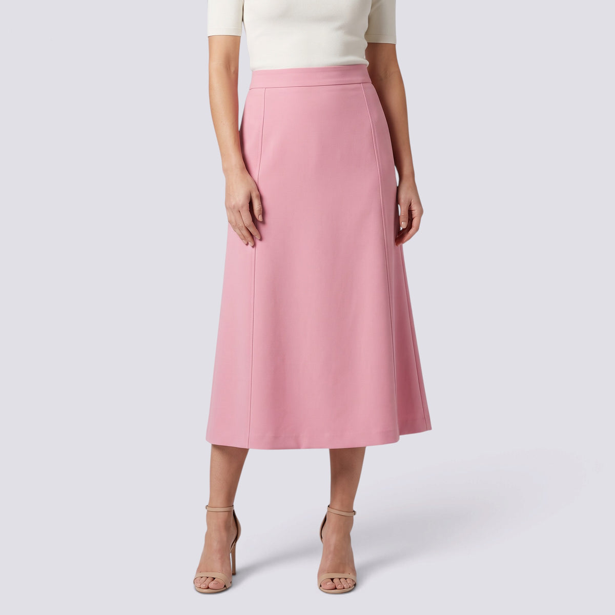 Falda Midi Mujer Recta Drapeada