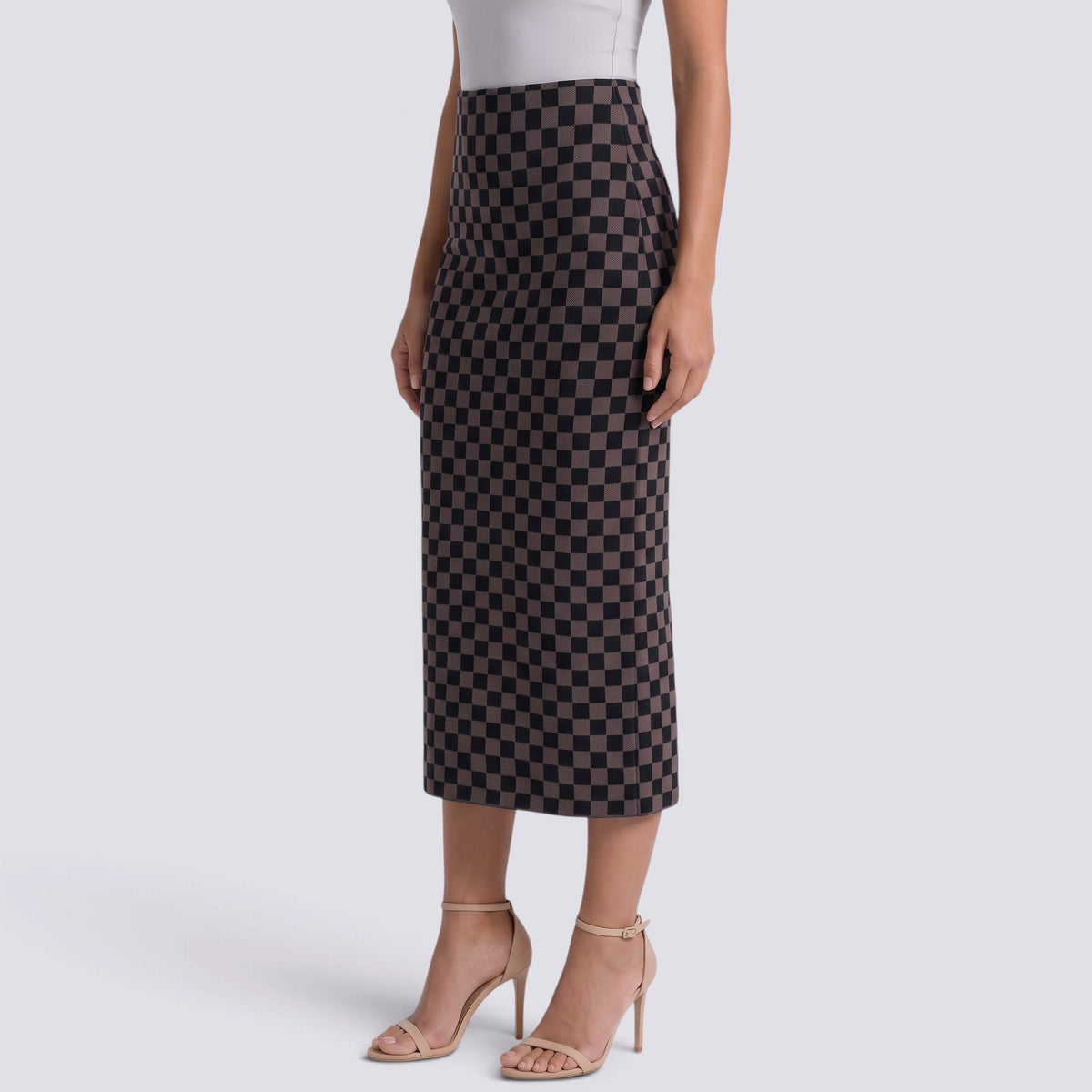 Falda Midi Mujer de Cuadros