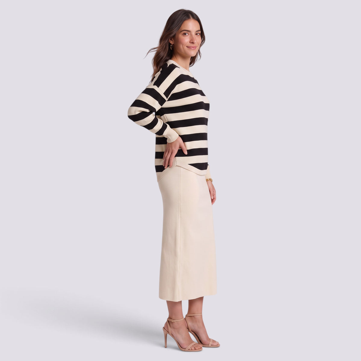 Conjunto de Punto Mujer con Falda Midi