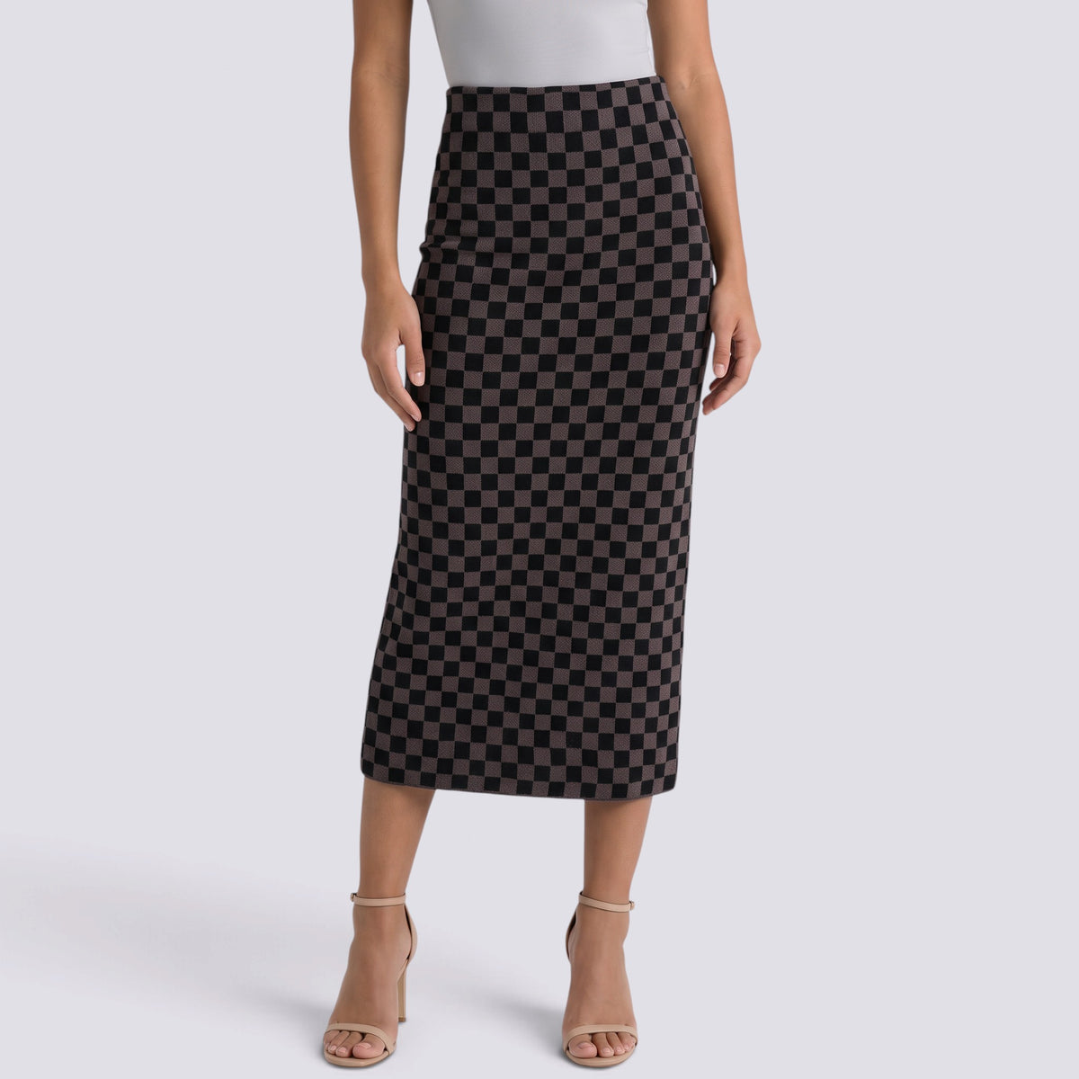 Falda Midi Mujer de Cuadros