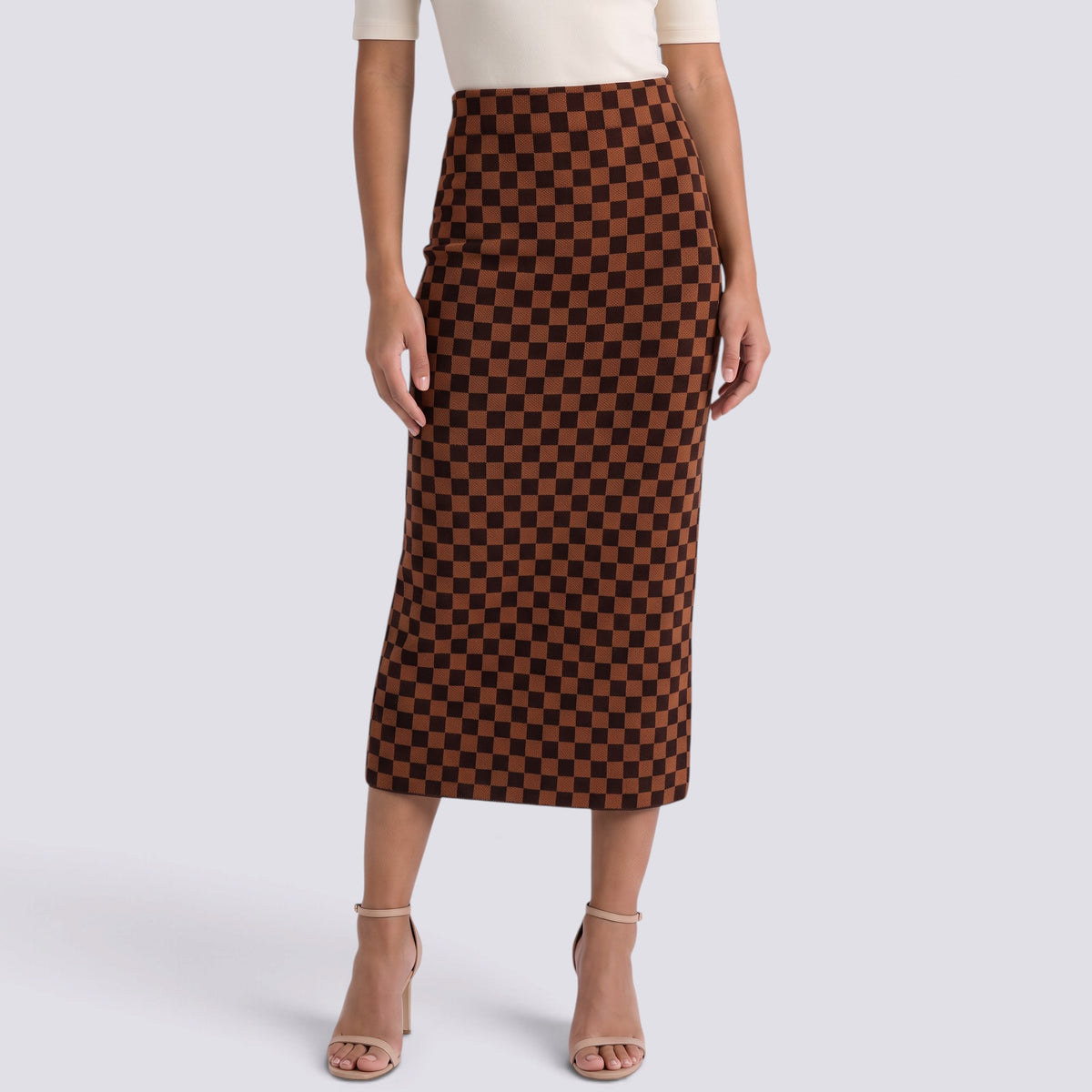 Falda Midi Mujer de Cuadros
