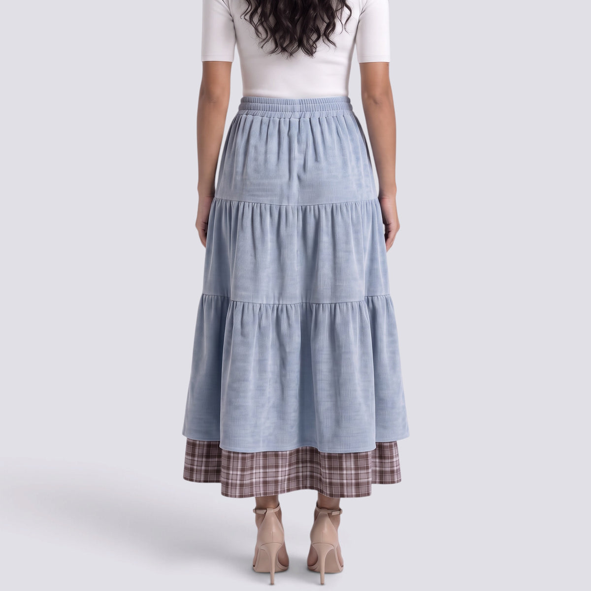 Vestido Largo Mujer Efecto Dos Piezas