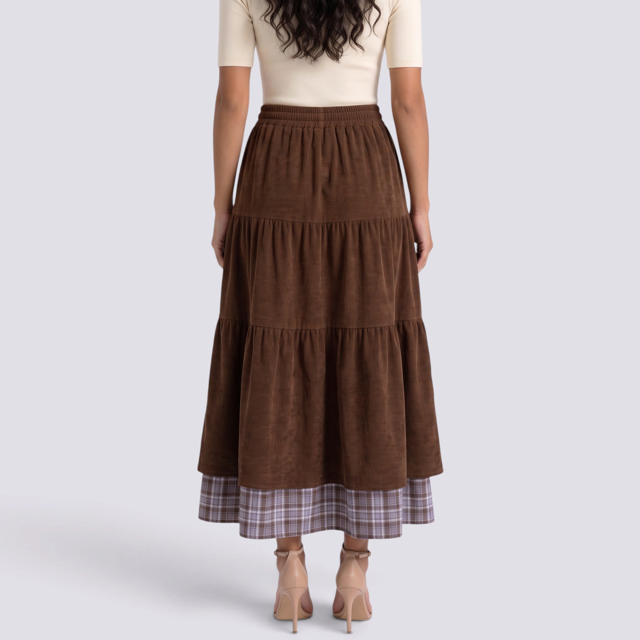 Vestido Largo Mujer Efecto Dos Piezas