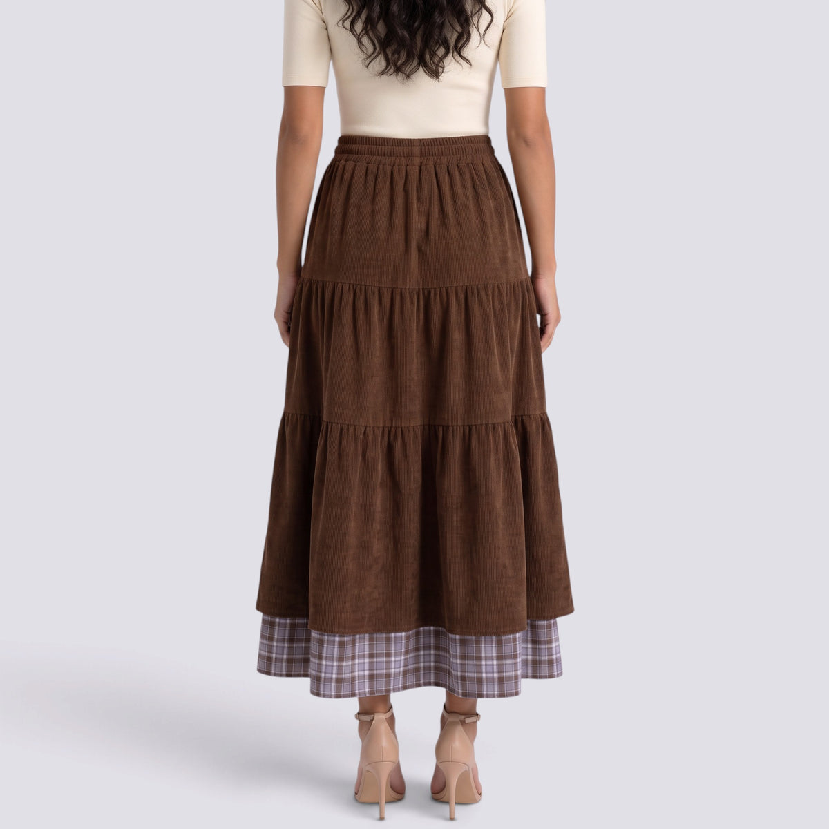 Vestido Largo Mujer Efecto Dos Piezas