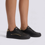 Zapatillas mujer casual con franja metalizada en color Negro, vista lateral