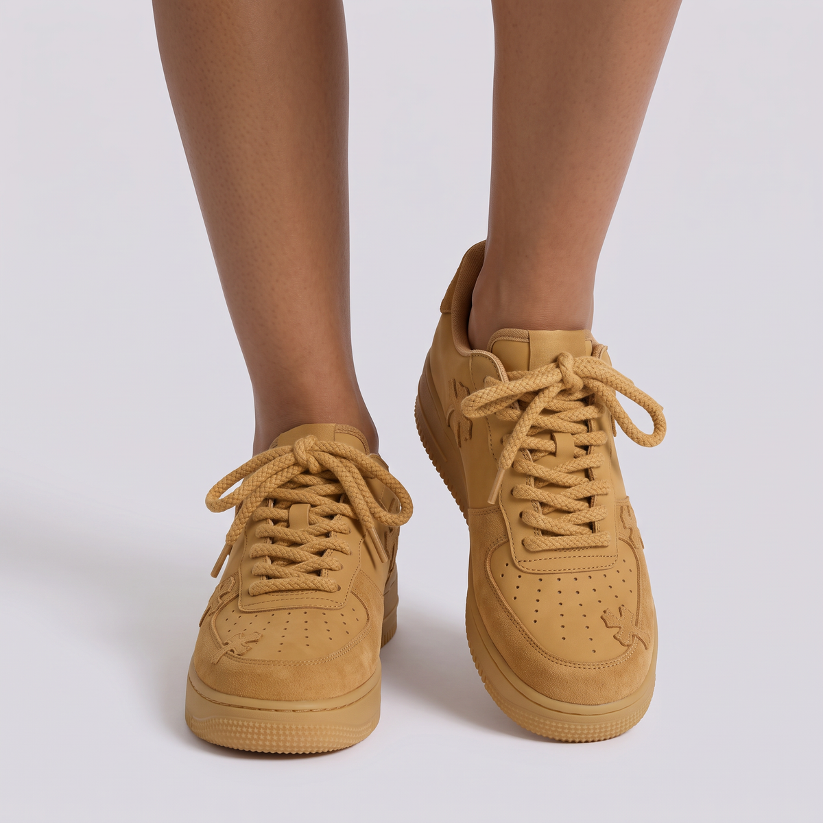 Zapatillas deportivas mujer efecto ante con cruces, vista frontal