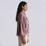 Cárdigan Punto Mujer Manga Larga - Rosa - Lateral
