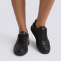 Zapatillas mujer casual con franja metalizada en color Negro, vista frontal