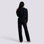 Conjunto Punto Mujer Pantalón Recto - Negro espalda
