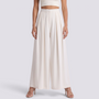 Pantalón Palazzo Mujer Talle Alto - Albaricoque - Frontal