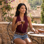 Top Halter Mujer Elegante Sofisticado - lifestyle café