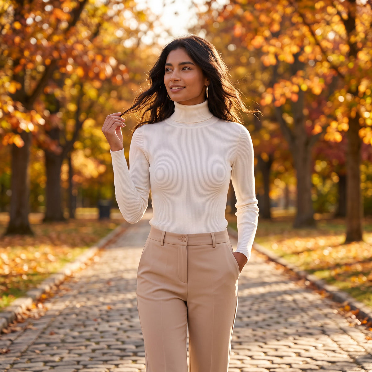 Jersey canale mujer cuello alto - estilo de vida otonal
