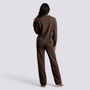 Conjunto Punto Mujer Pantalón Recto - Marrón espalda