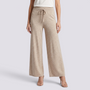 Pantalón Punto Ancho Mujer Cintura Alta - Albaricoque - Frontal