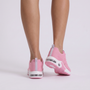 Zapatillas deportivas de mujer de malla, color Rosa, vista trasera