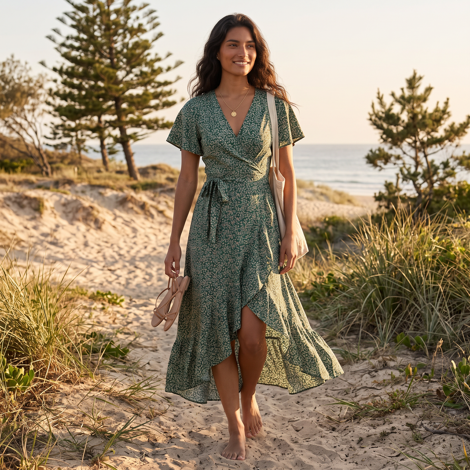 Vestido Largo Floral Mujer Verano - lifestyle beach