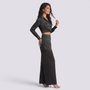 Conjunto Cruzado Mujer Pantalón Palazzo - Black Side