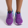 Zapatillas deportivas de mujer de malla, color Púrpura, vista frontal