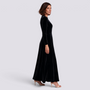 Vestido Terciopelo Negro Lateral