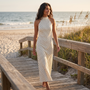 Vestido Halter Lunares Mujer Verano - lifestyle