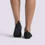 Mocasines Planos de Punto Mujer Negro - vista trasera