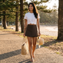 Falda Mujer Cintura Alta Corta Verano - lifestyle beach