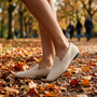 Mocasines Planos de Punto Mujer - estilo de vida otoñal