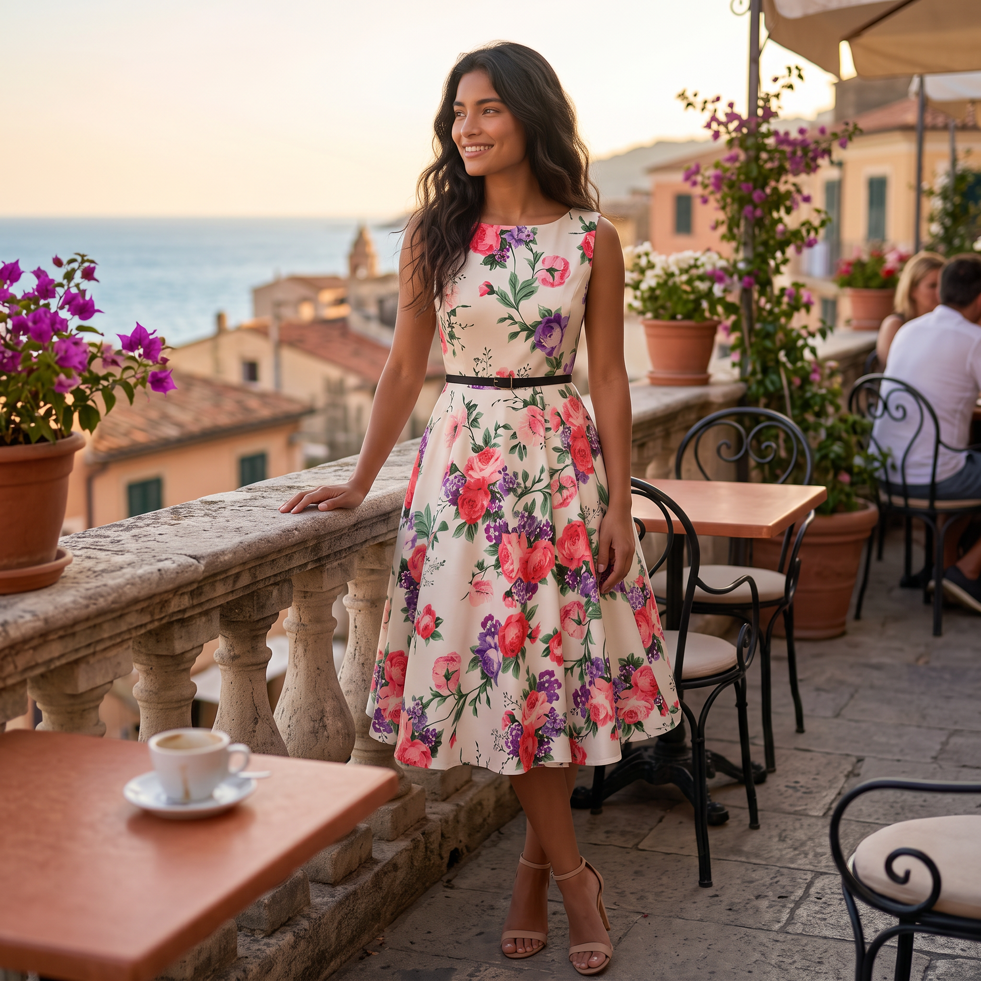 Vestido Campana Vintage Mujer Sin Mangas - lifestyle